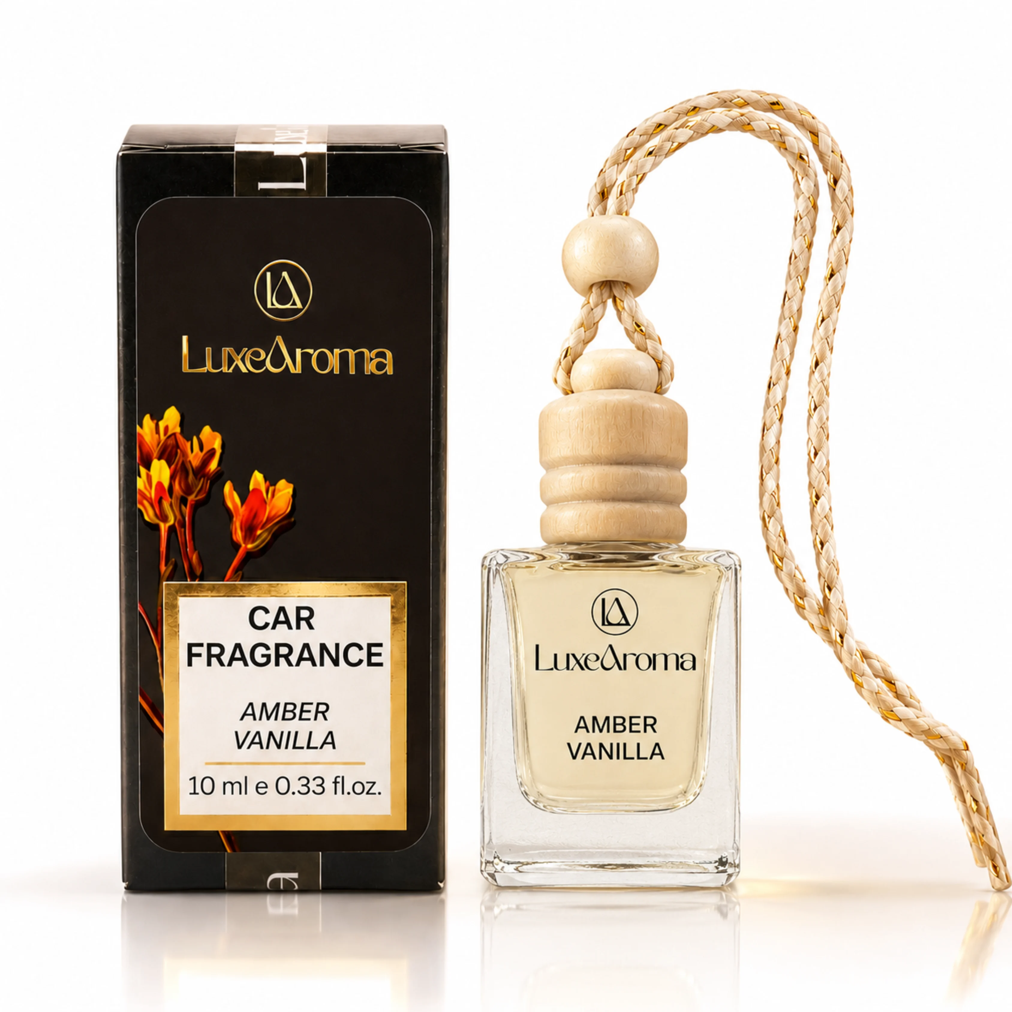Amber Vanilla Hanging Car Perfume 10ml, view 1